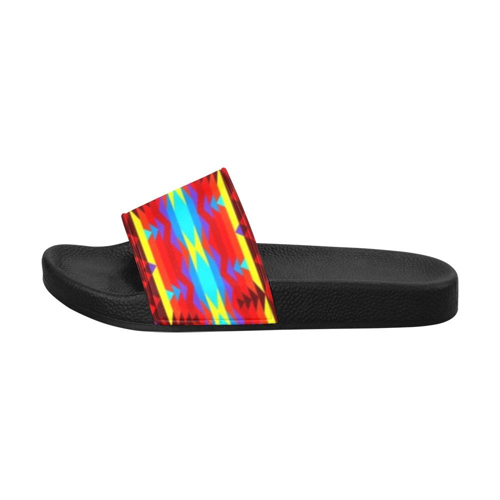 Visions of Lasting Peace Men's Slide Sandals (Model 057) Men's Slide Sandals (057) e-joyer