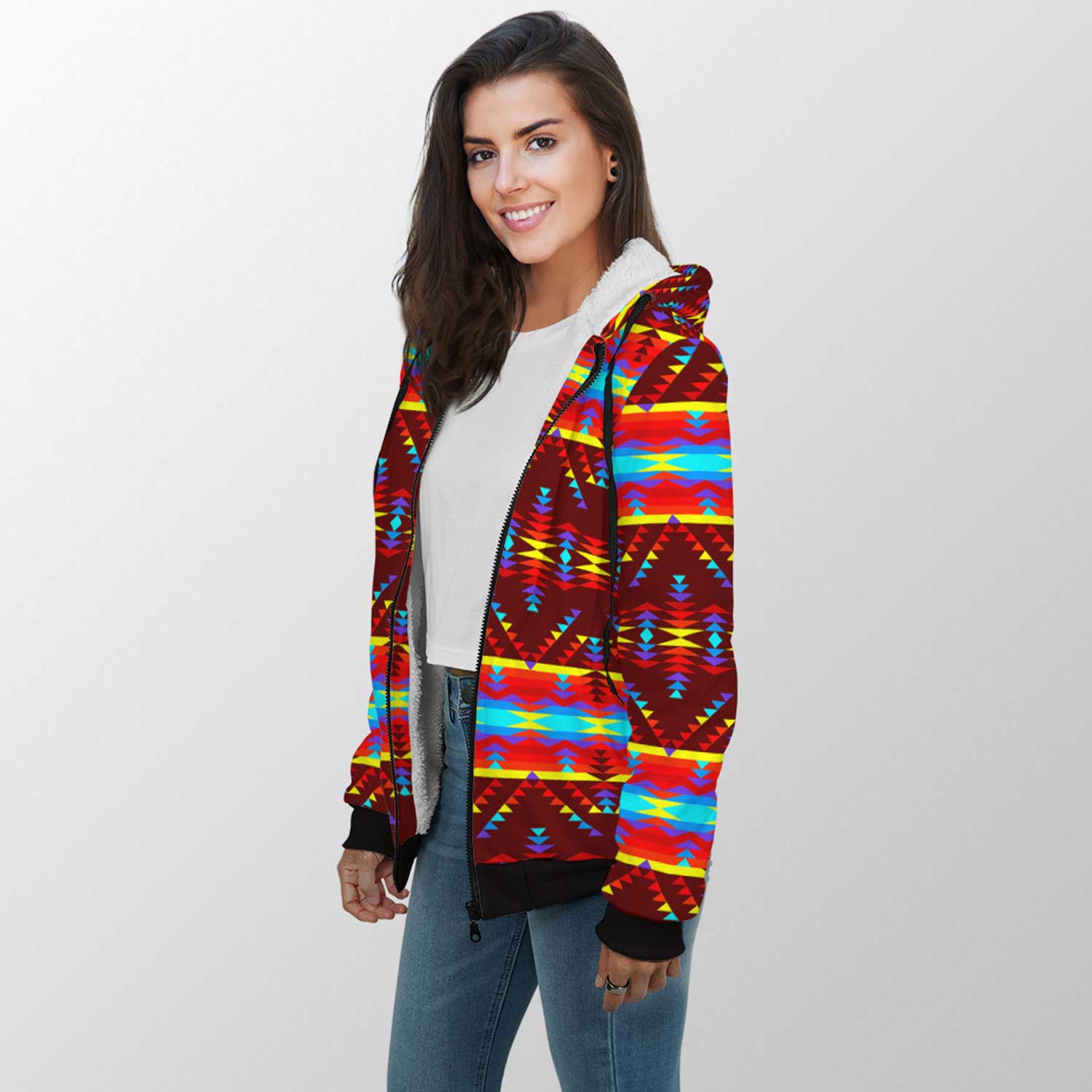 Visions of Lasting Peace Sherpa Hoodie 49 Dzine