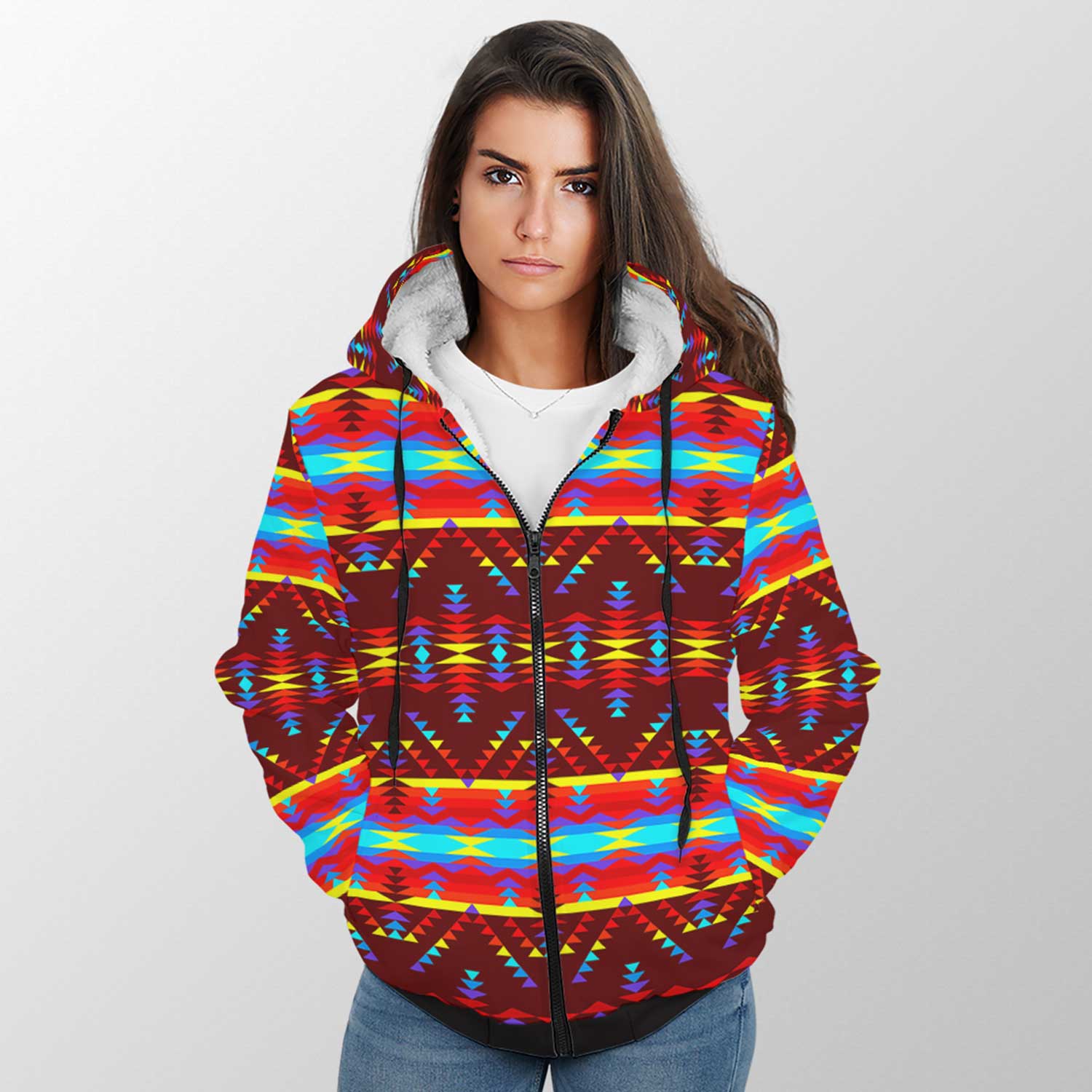 Visions of Lasting Peace Sherpa Hoodie 49 Dzine