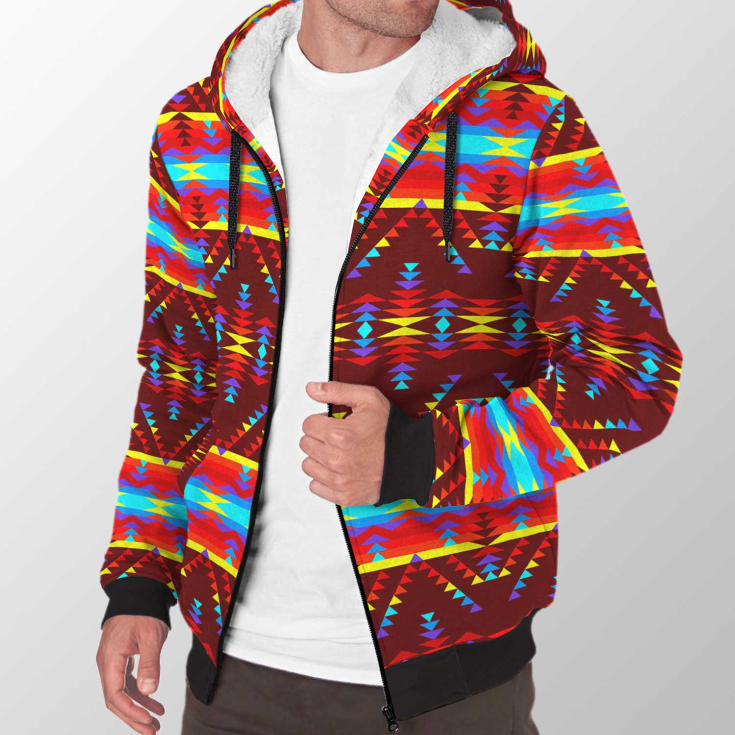 Visions of Lasting Peace Sherpa Hoodie 49 Dzine