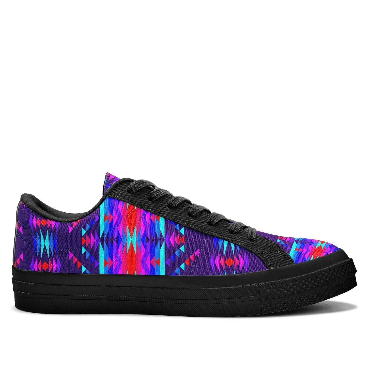 Visions of Peace Aapisi Low Top Canvas Shoes Black Sole 49 Dzine