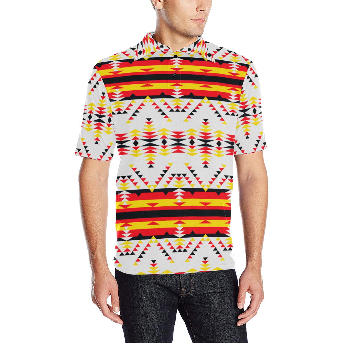 Visions of Peace Directions Men's All Over Print Polo Shirt (Model T55) Men's Polo Shirt (Model T55) e-joyer
