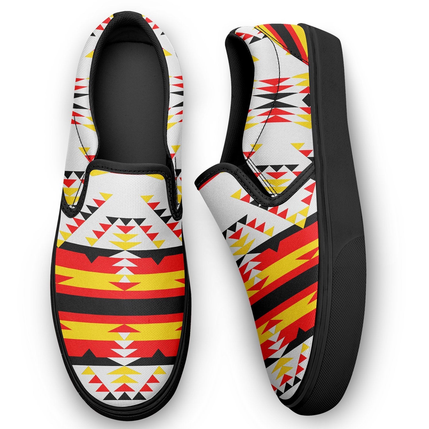 Visions of Peace Directions Otoyimm Canvas Slip On Shoes 49 Dzine