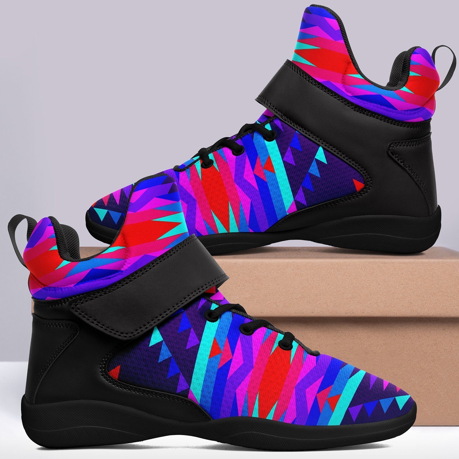 Visions of Peace Ipottaa Basketball / Sport High Top Shoes - Black Sole 49 Dzine