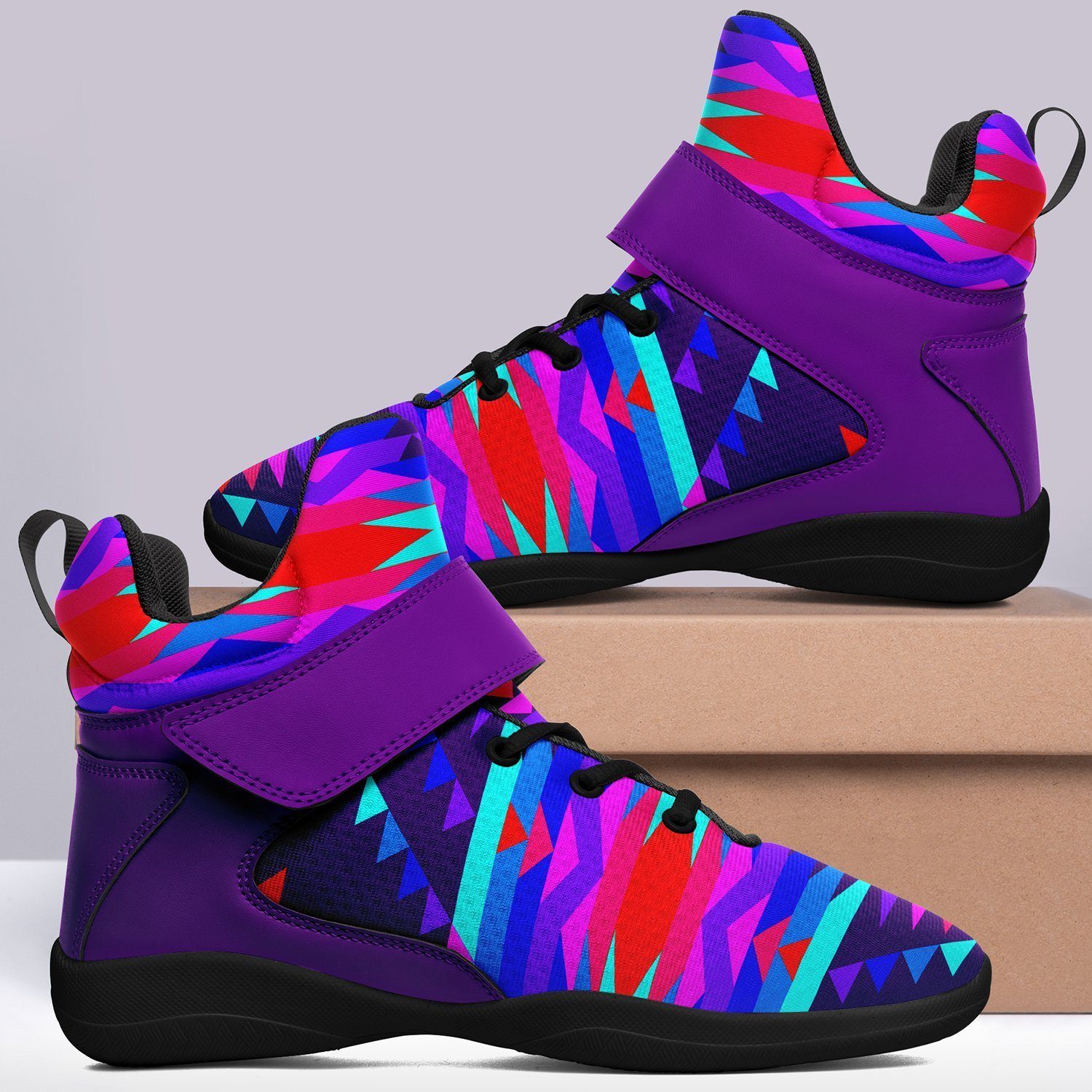 Visions of Peace Ipottaa Basketball / Sport High Top Shoes - Black Sole 49 Dzine