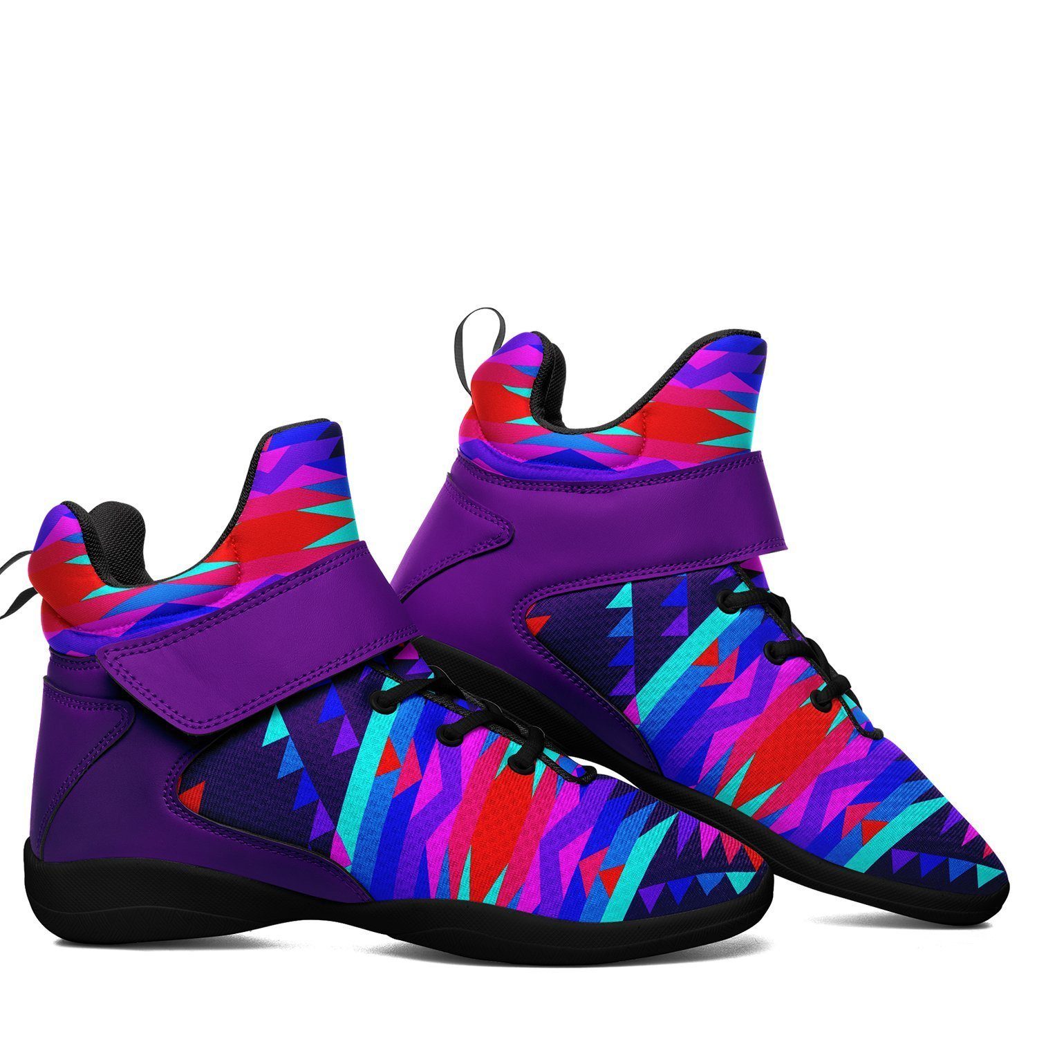 Visions of Peace Ipottaa Basketball / Sport High Top Shoes - Black Sole 49 Dzine