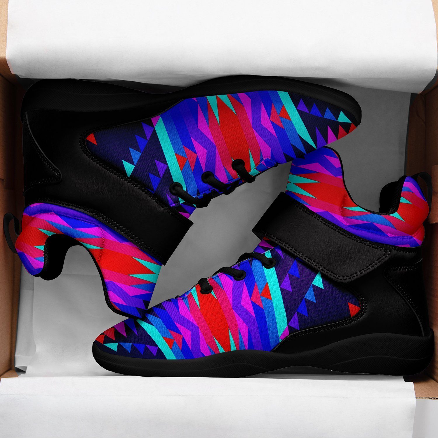 Visions of Peace Ipottaa Basketball / Sport High Top Shoes - Black Sole 49 Dzine