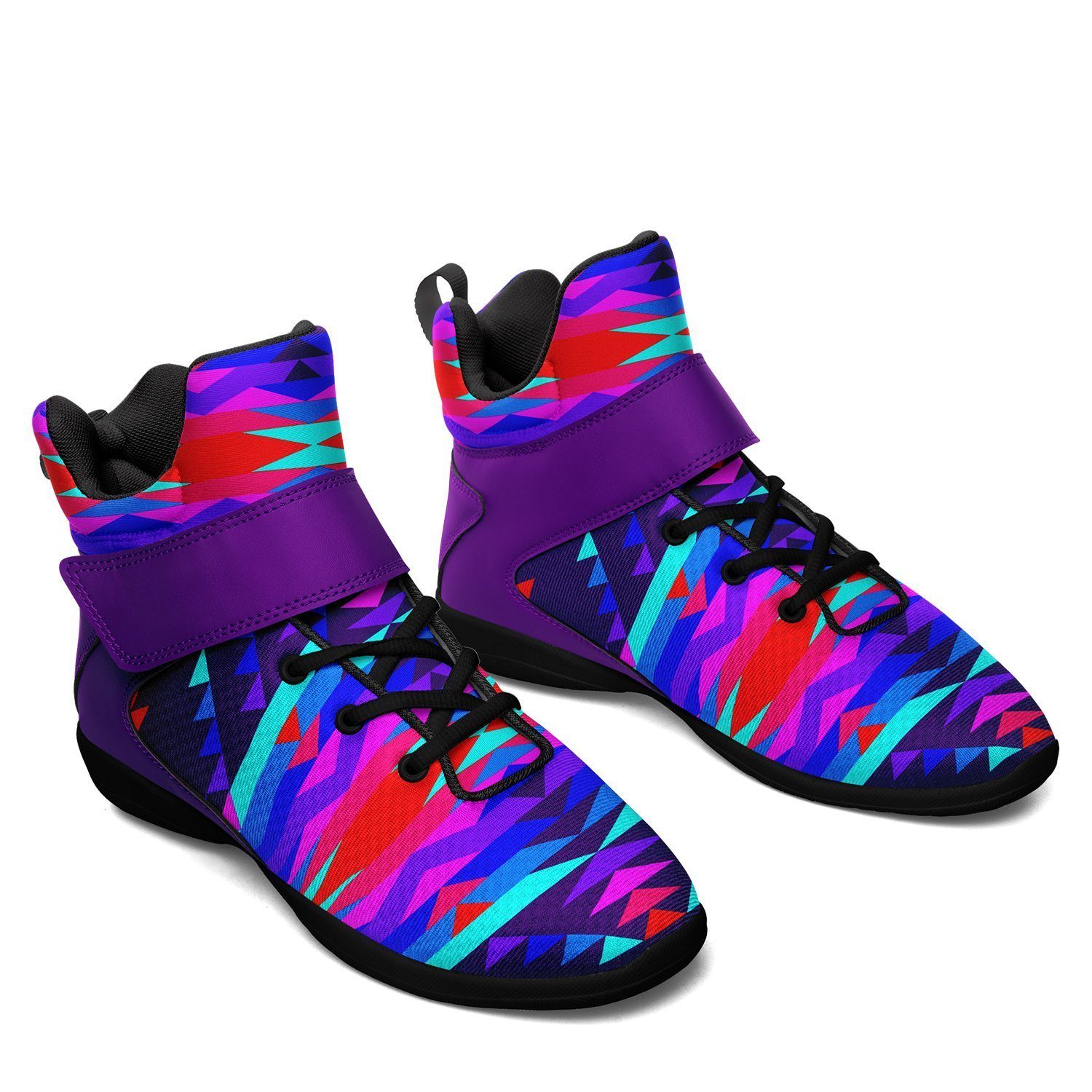 Visions of Peace Ipottaa Basketball / Sport High Top Shoes - Black Sole 49 Dzine