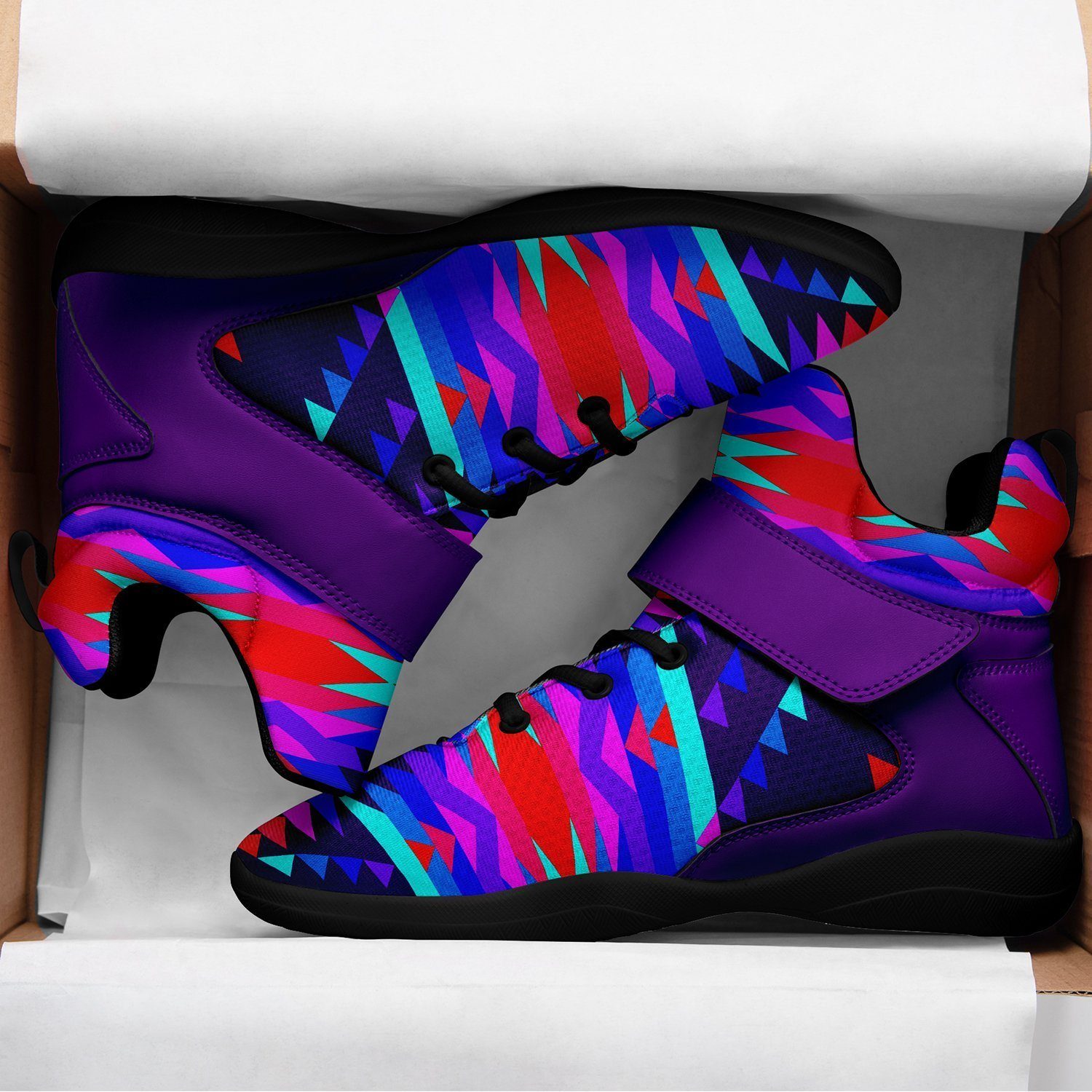 Visions of Peace Ipottaa Basketball / Sport High Top Shoes - Black Sole 49 Dzine