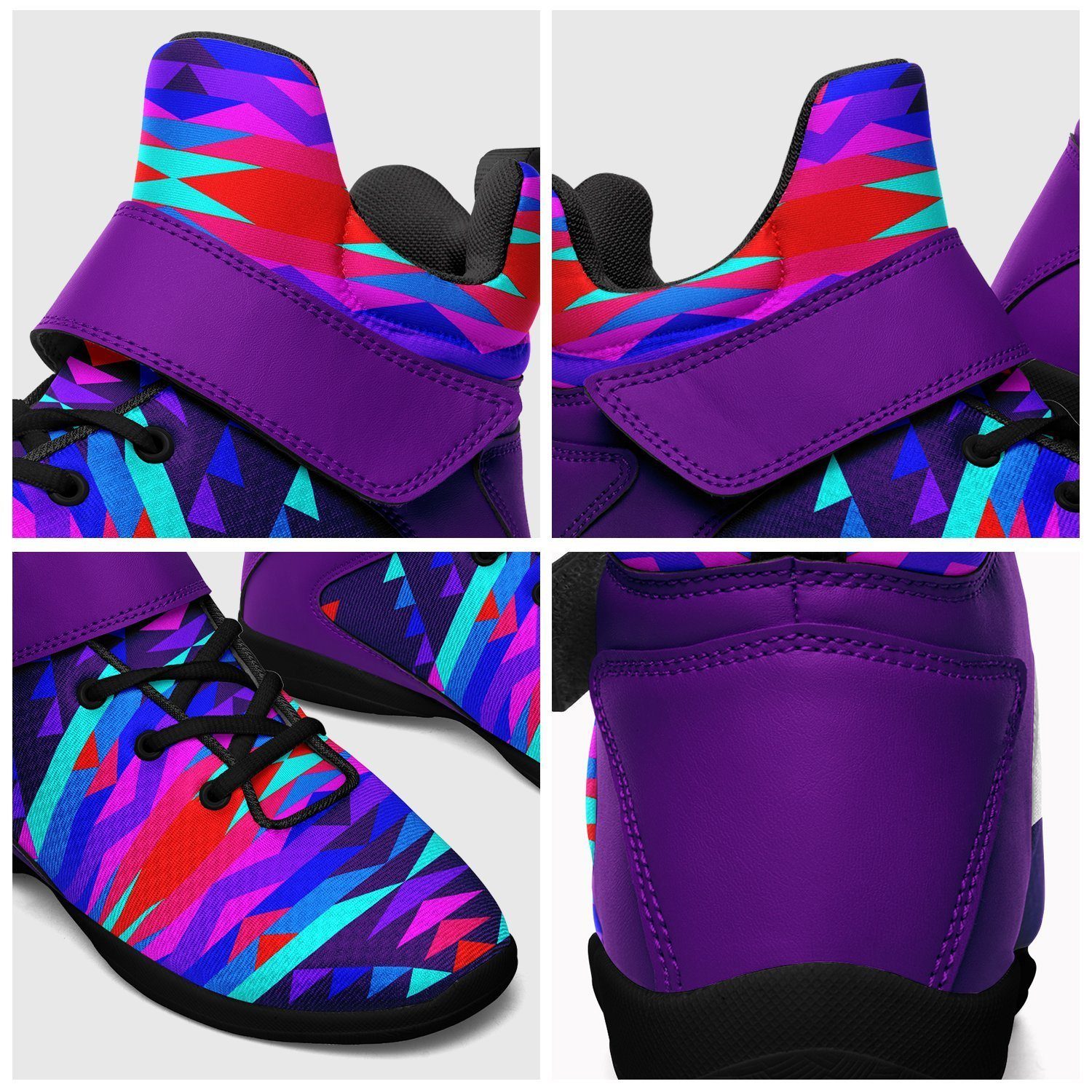 Visions of Peace Ipottaa Basketball / Sport High Top Shoes - Black Sole 49 Dzine