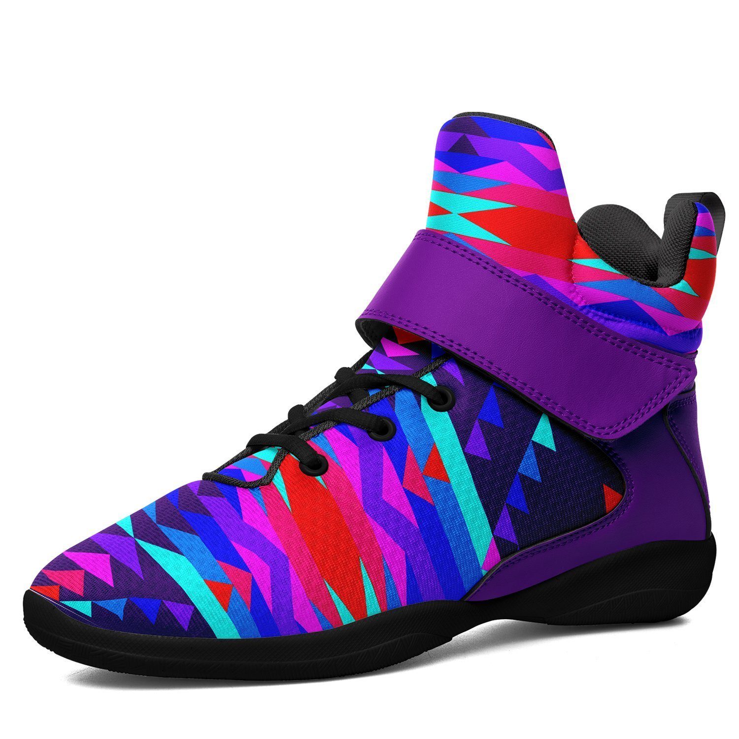Visions of Peace Ipottaa Basketball / Sport High Top Shoes - Black Sole 49 Dzine US Men 7 / EUR 40 Black Sole with Indigo Strap