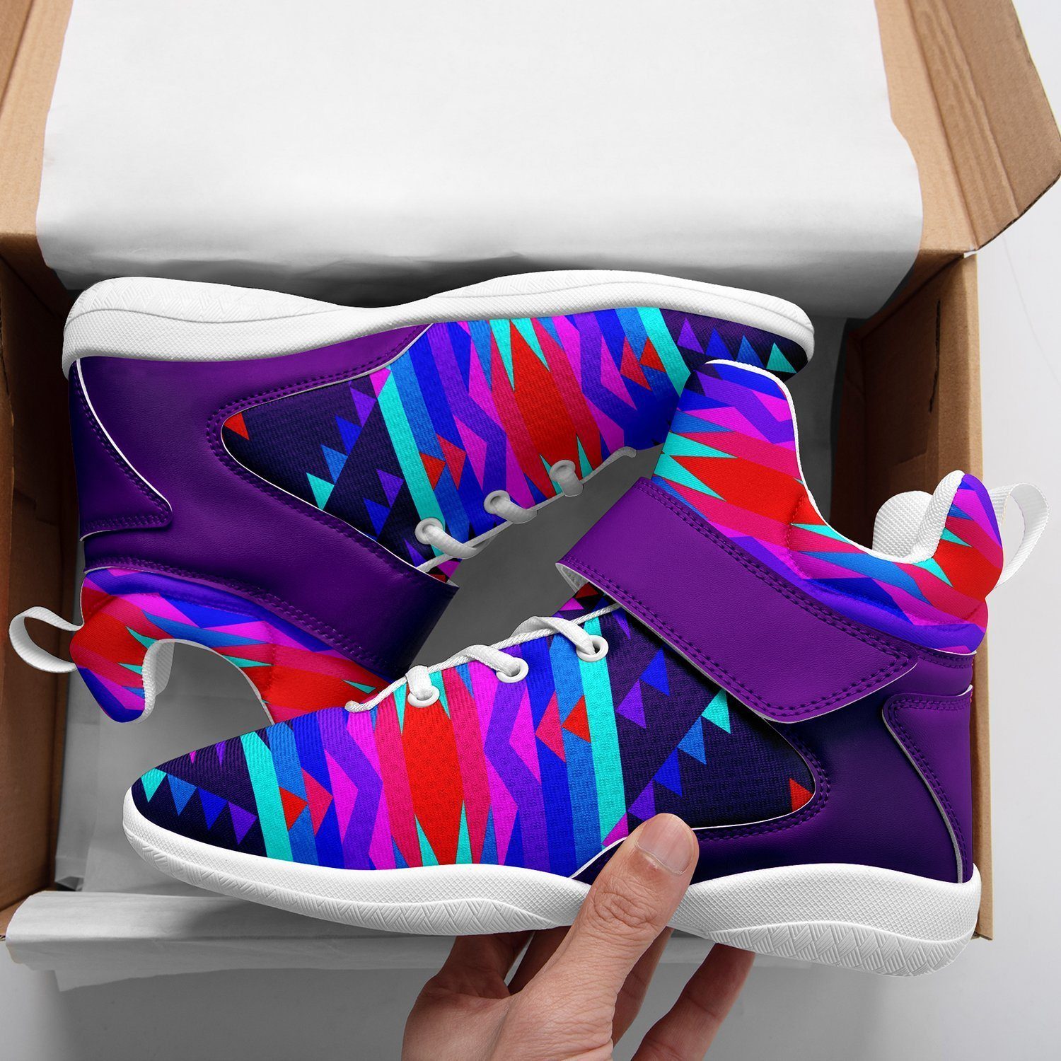 Visions of Peace Kid's Ipottaa Basketball / Sport High Top Shoes 49 Dzine