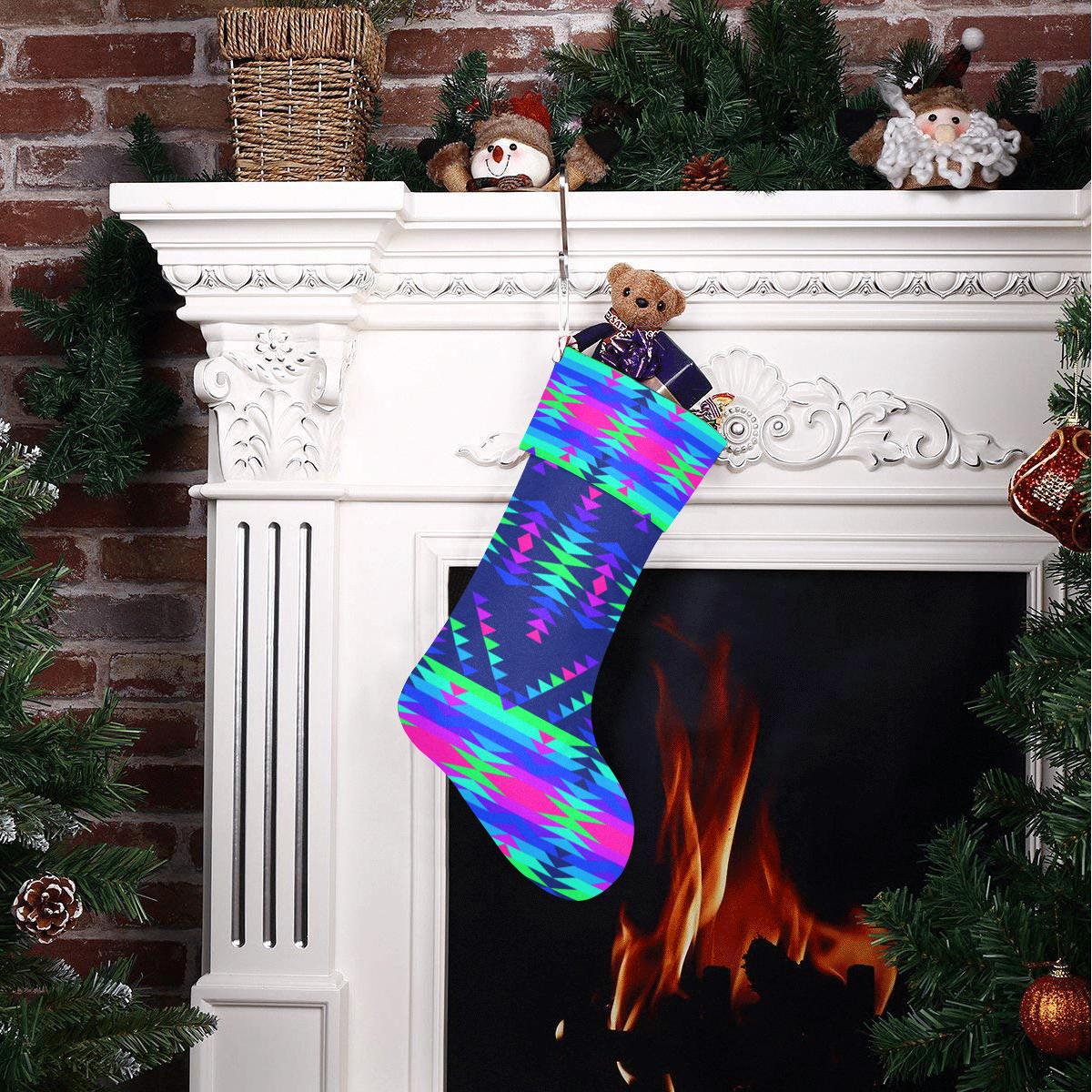 Visions of Peace Talks Christmas Stocking holiday stocking e-joyer