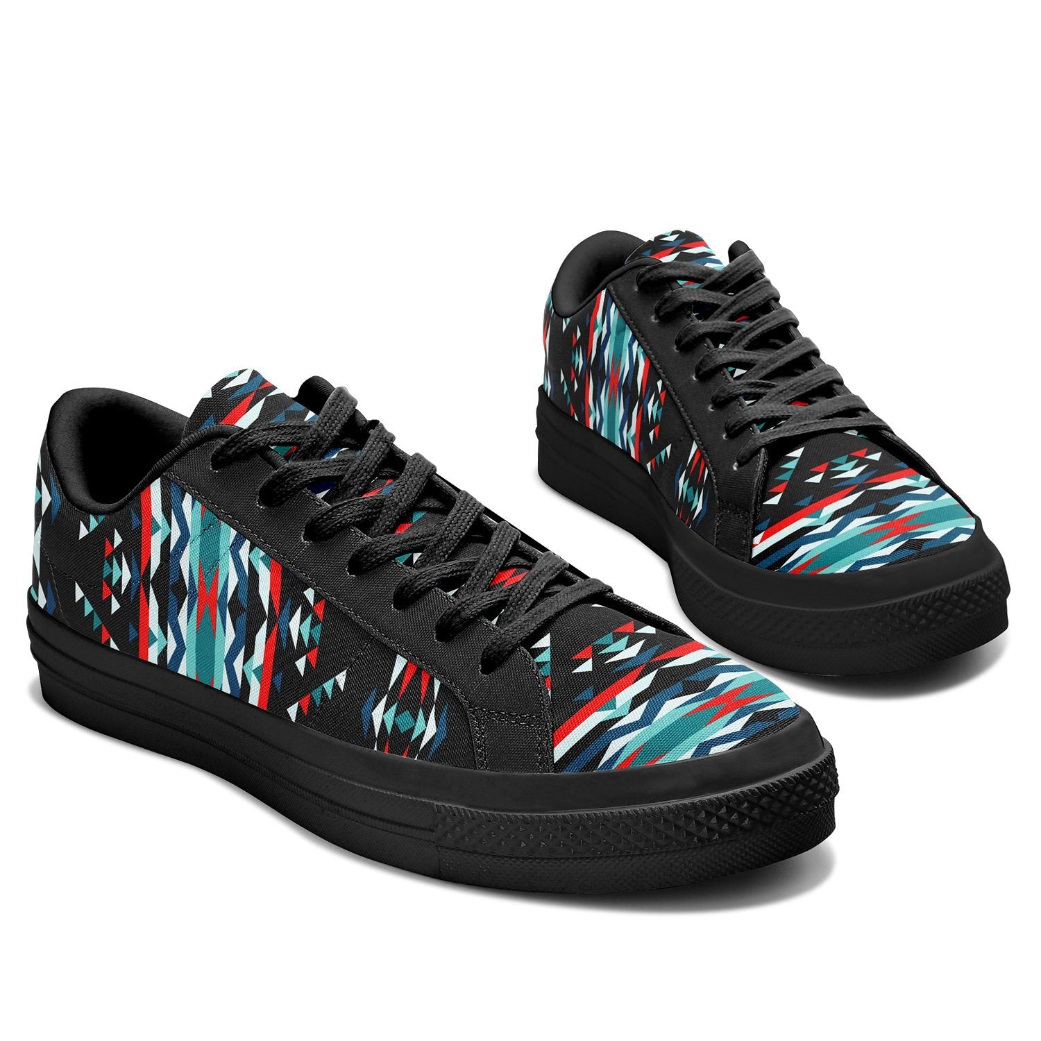 Visions of Peaceful Nights Aapisi Low Top Canvas Shoes Black Sole 49 Dzine