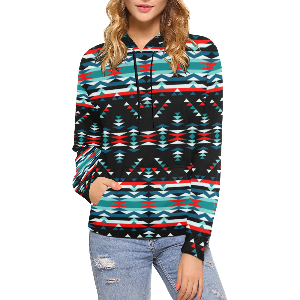 Visions of Peaceful Nights All Over Print Hoodie for Women (USA Size) (Model H13) Hoodie e-joyer