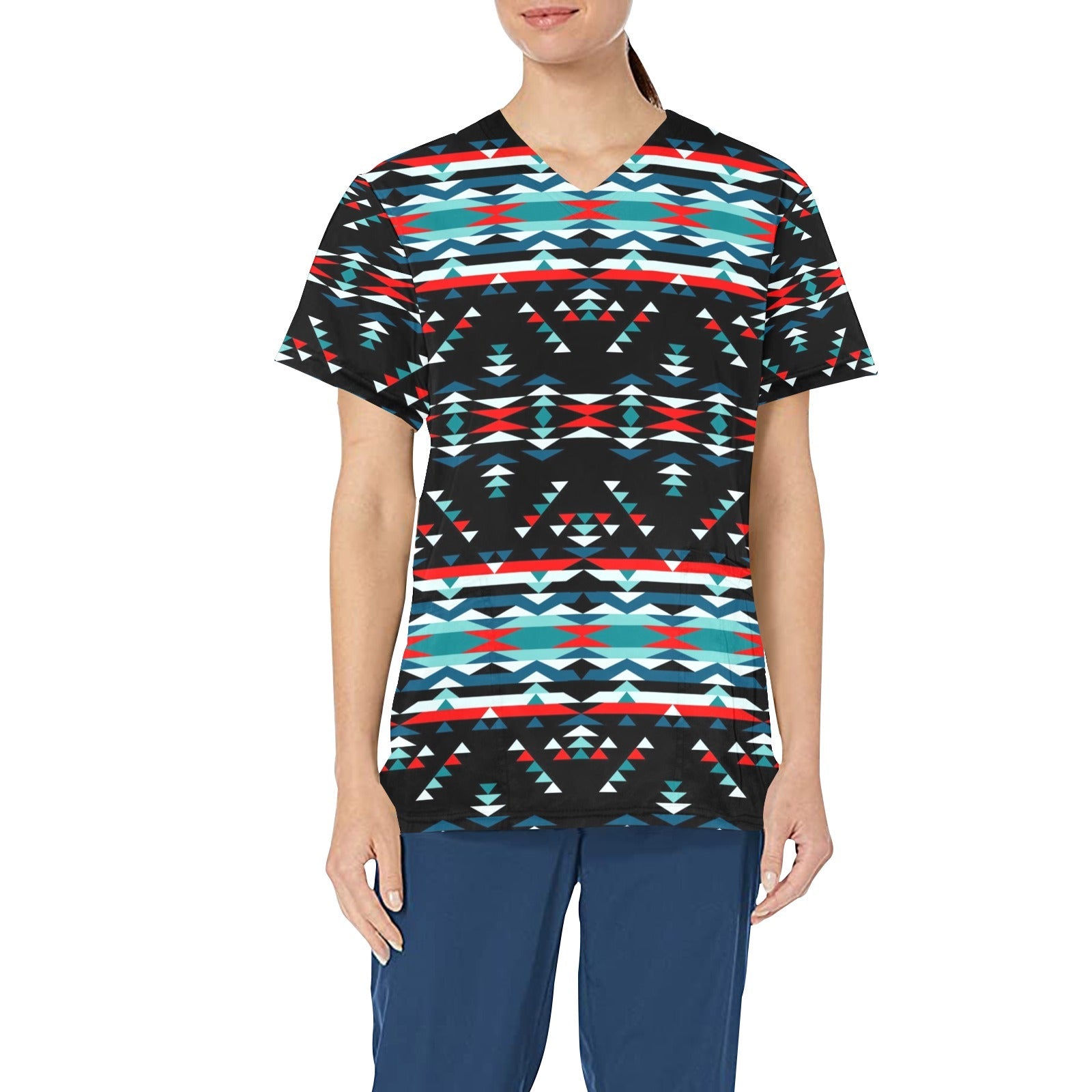 Visions of Peaceful Nights All Over Print Scrub Top Scrub Top e-joyer