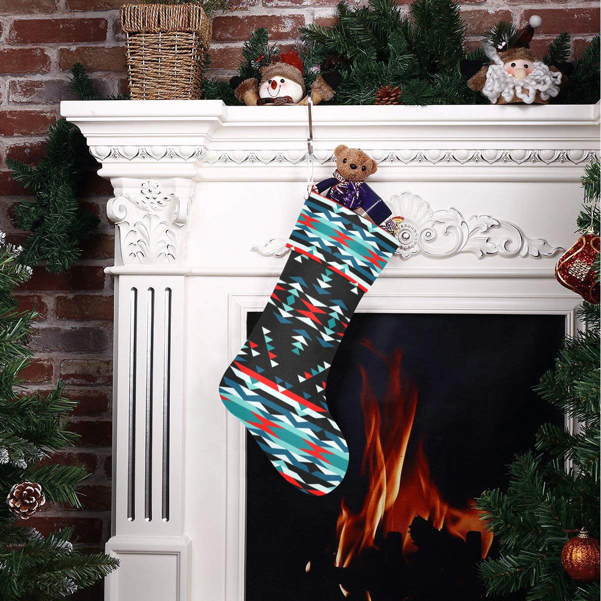 Visions of Peaceful Nights Christmas Stocking holiday stocking e-joyer