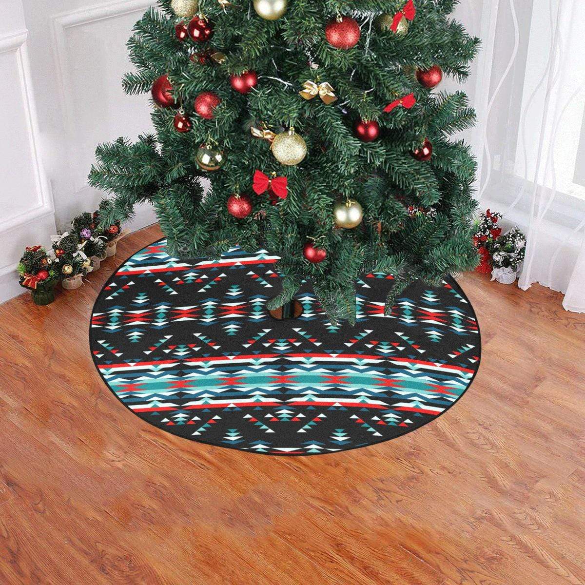 Visions of Peaceful Nights Christmas Tree Skirt 47" x 47" Christmas Tree Skirt e-joyer 