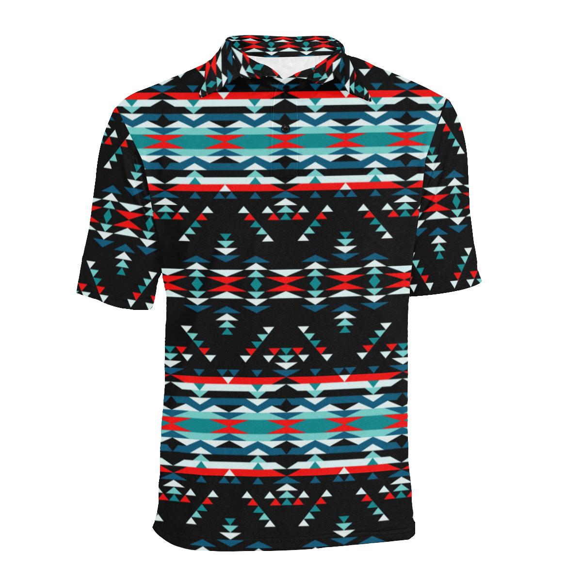 Visions of Peaceful Nights Men's All Over Print Polo Shirt (Model T55) Men's Polo Shirt (Model T55) e-joyer