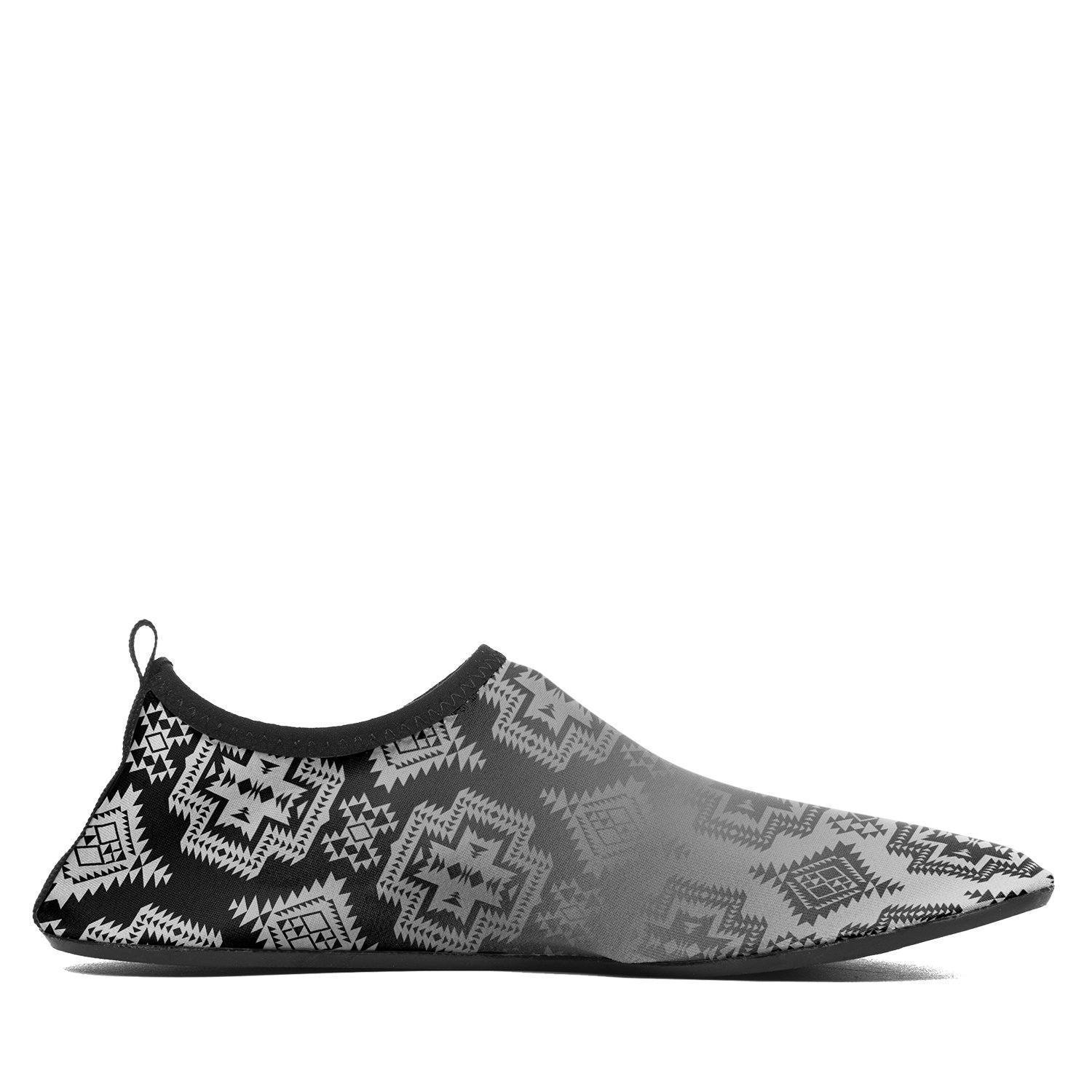 White and Black Trade Sockamoccs Kid's Slip On Shoes 49 Dzine