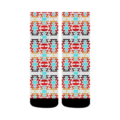White Fire and Sky Crew Socks Crew Socks e-joyer