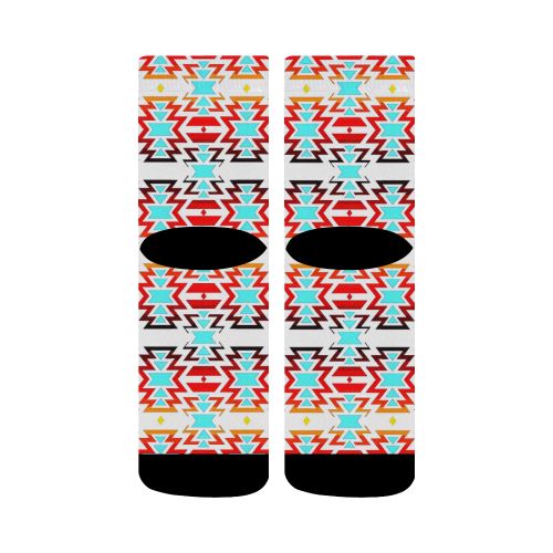 White Fire and Sky Crew Socks Crew Socks e-joyer