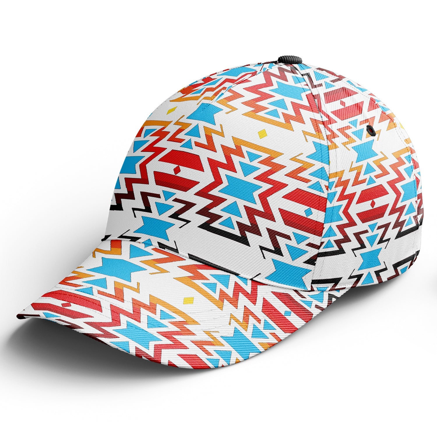 White Fire and Turquoise Snapback Hat Mens Accessories Herman