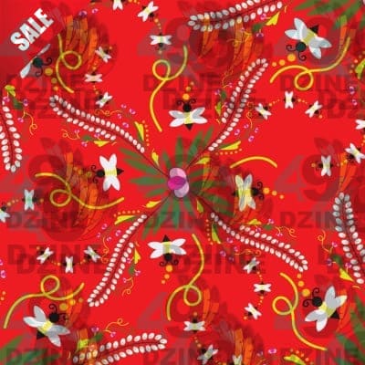 Willow Bee Cardinal Cotton Poplin Fabric By the Yard Fabric NBprintex