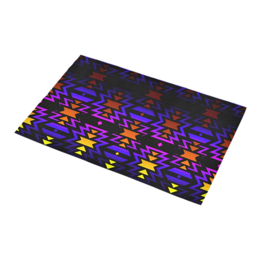 Winter Sky and Fire Bath Rug 16''x 28'' Bath Rug 16''x 28'' e-joyer