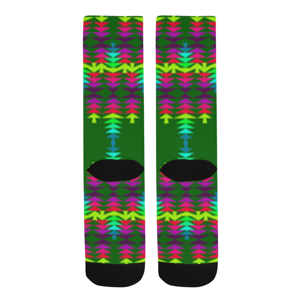 Wintergreen Sage with Eagle Feather Trouser Socks Trouser Socks e-joyer