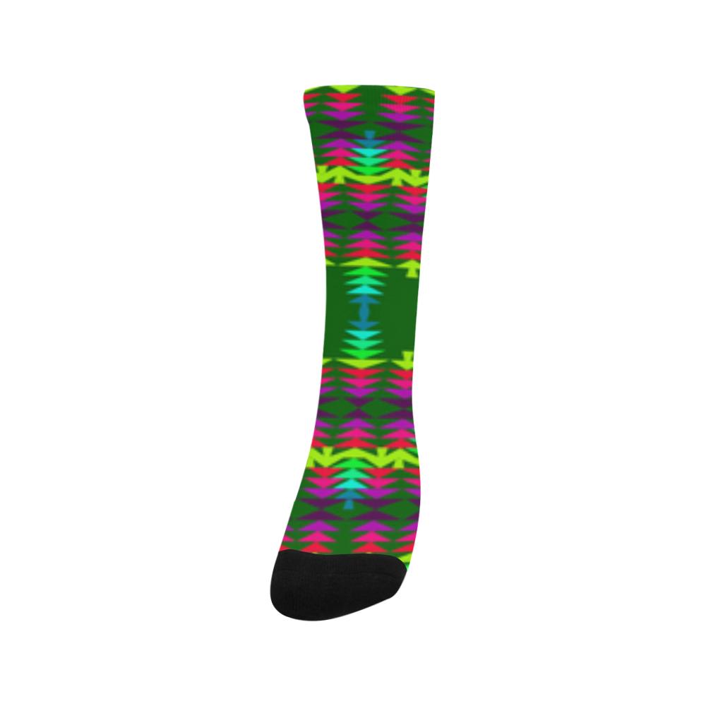 Wintergreen Sage with Eagle Feather Trouser Socks Trouser Socks e-joyer
