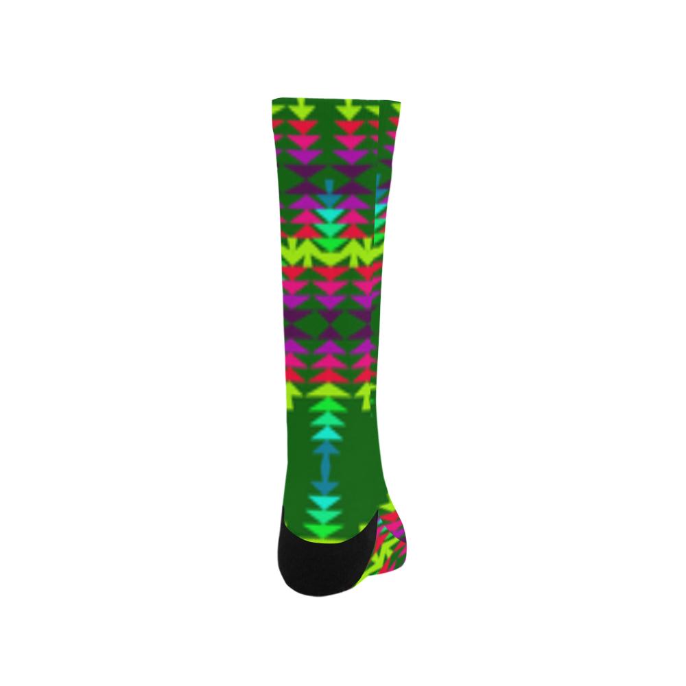Wintergreen Sage with Eagle Feather Trouser Socks Trouser Socks e-joyer