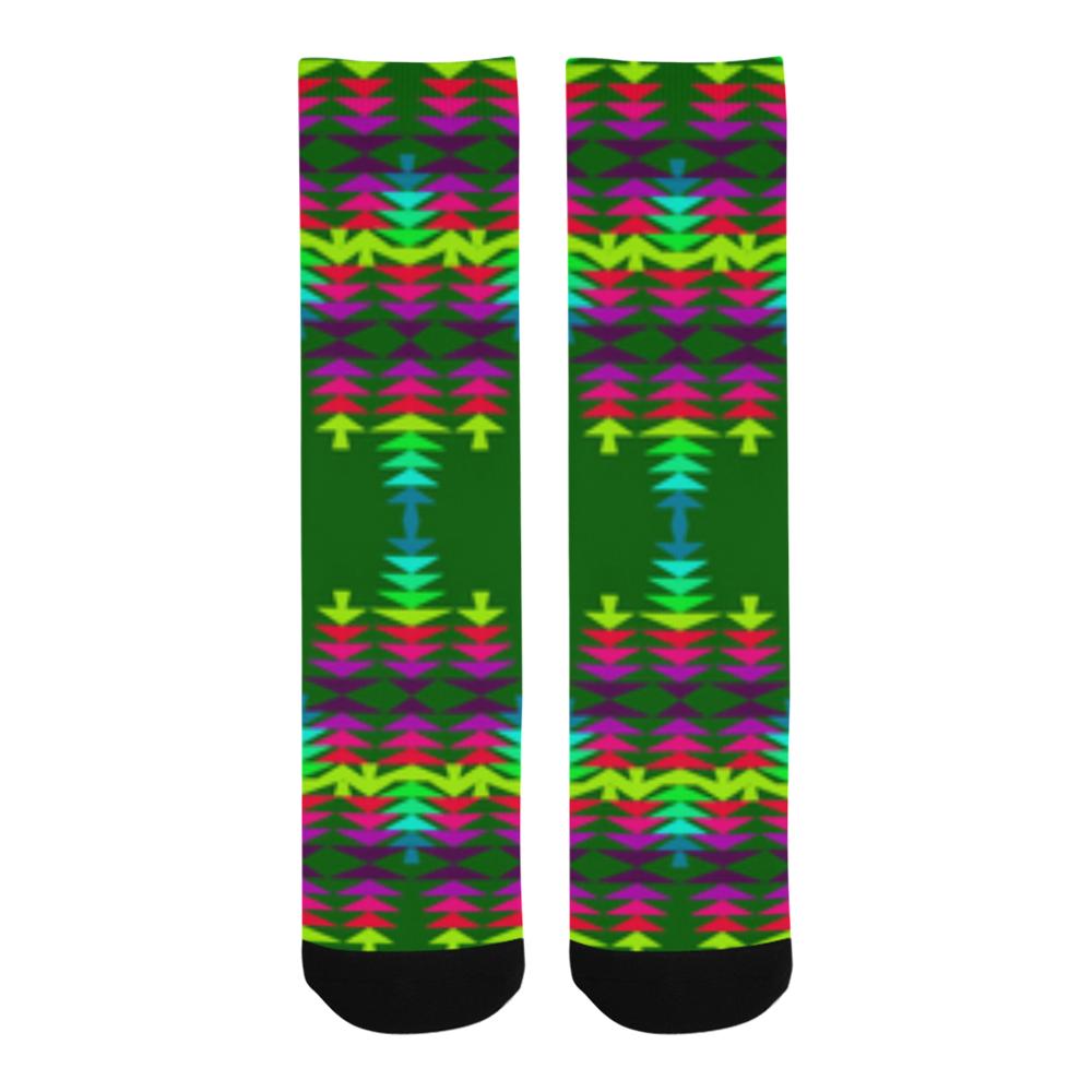 Wintergreen Sage with Eagle Feather Trouser Socks Trouser Socks e-joyer