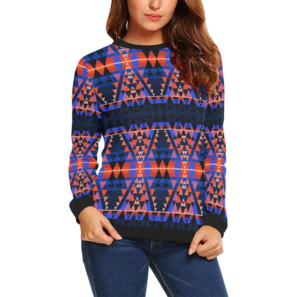 Writing on Stone Battle All Over Print Crewneck Sweatshirt for Women (Model H18) Crewneck Sweatshirt for Women (H18) e-joyer