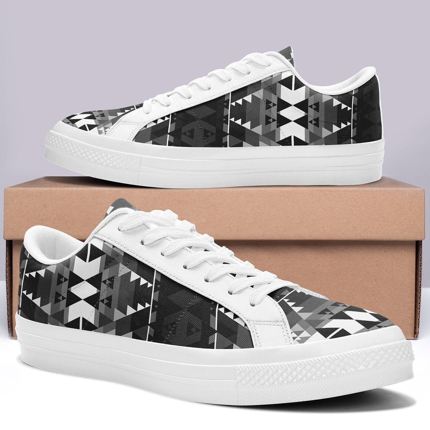 Writing on Stone Black and White Aapisi Low Top Canvas Shoes White Sole 49 Dzine