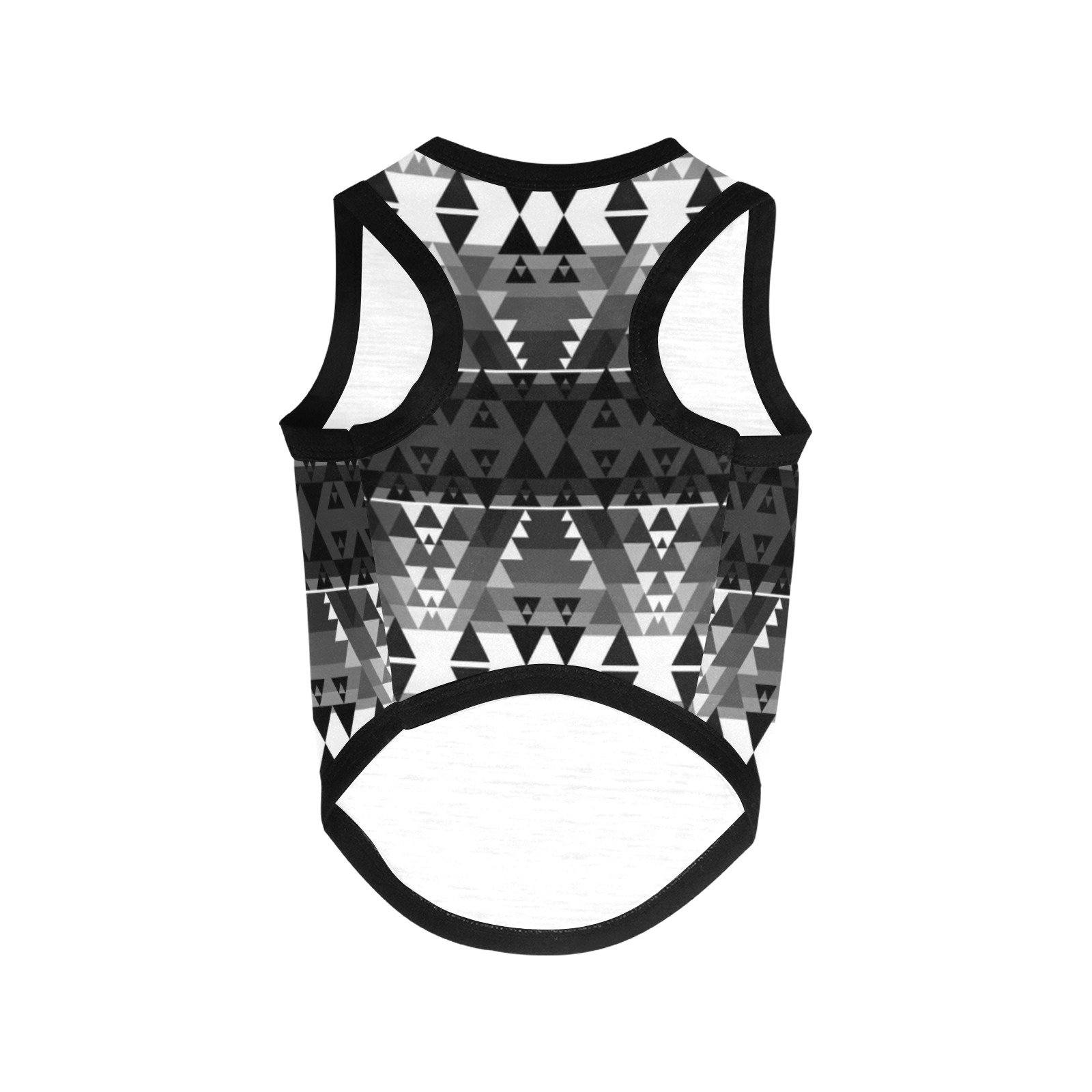 Writing on Stone Black and White All Over Print Pet Tank Top Pet Tank Top e-joyer