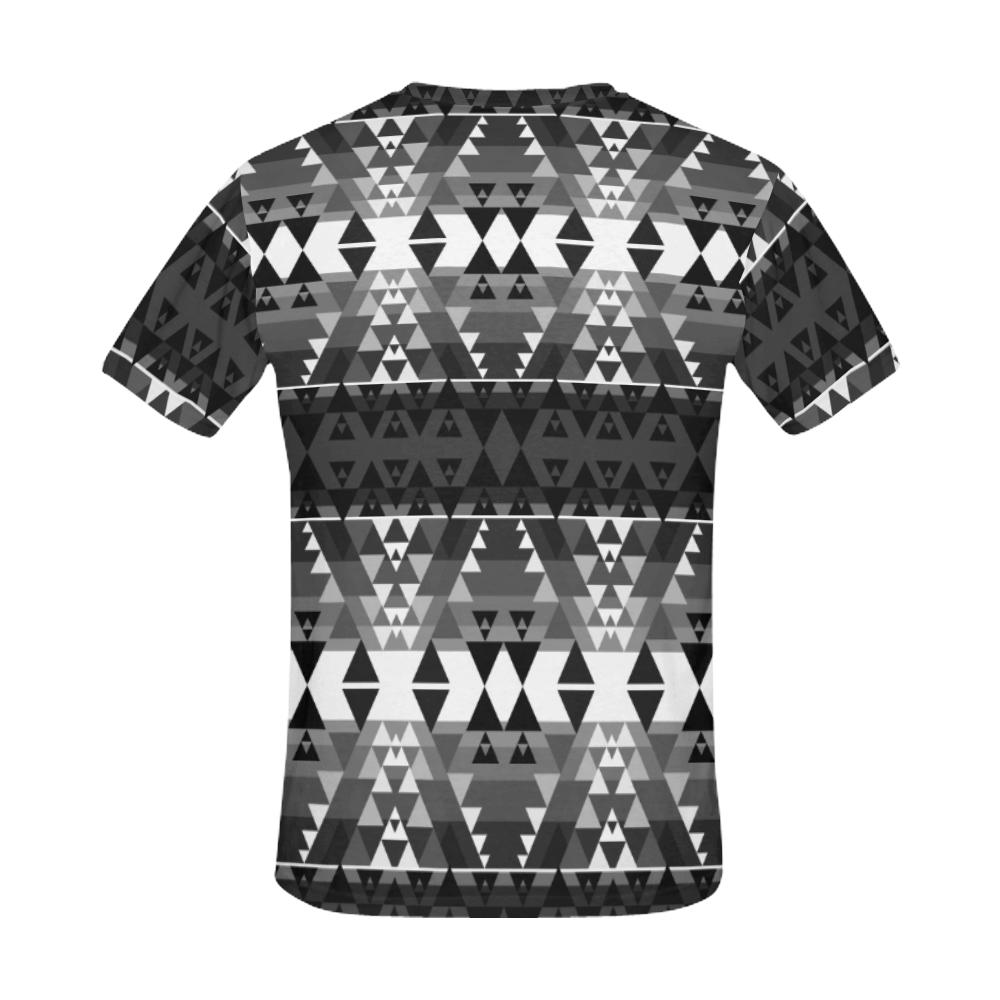 Writing on Stone Black and White All Over Print T-Shirt for Men (USA Size) (Model T40) All Over Print T-Shirt for Men (T40) e-joyer