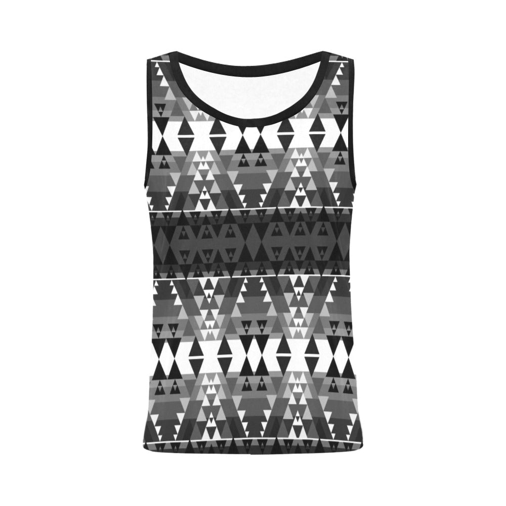 Writing on Stone Black and White All Over Print Tank Top for Women (Model T43) All Over Print Tank Top for Women (T43) e-joyer