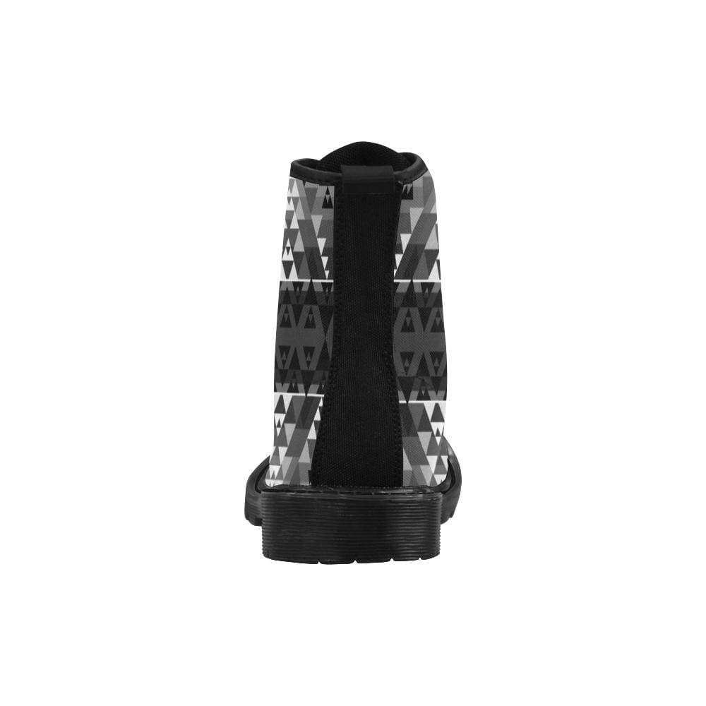 Writing on Stone Black and White Boots for Men (Black) (Model 1203H) Martin Boots for Men (Black) (1203H) e-joyer