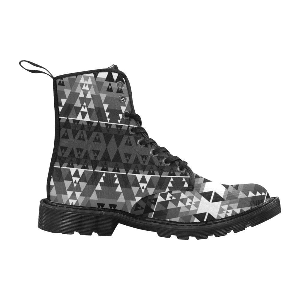 Writing on Stone Black and White Boots for Men (Black) (Model 1203H) Martin Boots for Men (Black) (1203H) e-joyer
