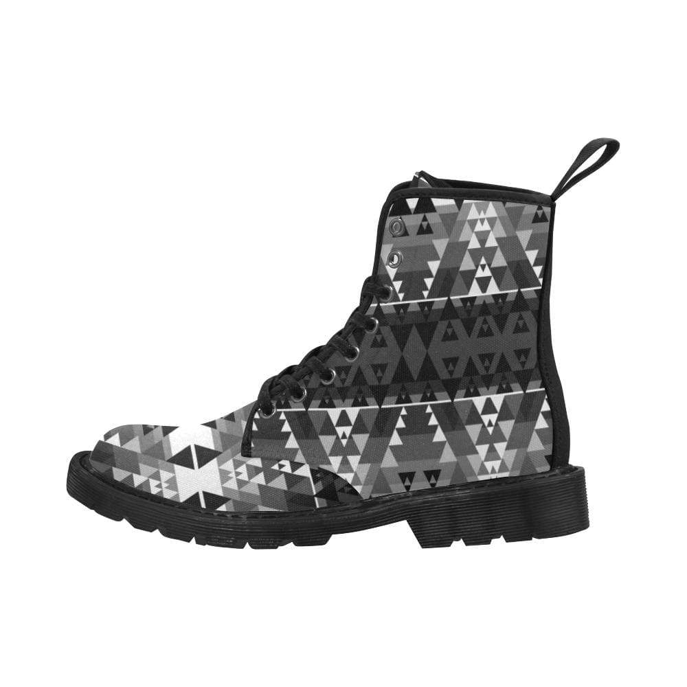 Writing on Stone Black and White Boots for Men (Black) (Model 1203H) Martin Boots for Men (Black) (1203H) e-joyer