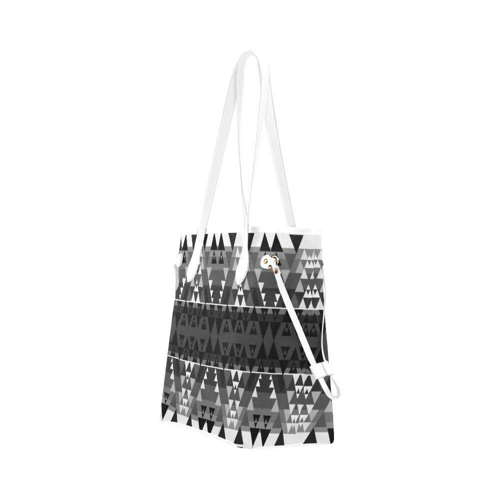 Writing on Stone Black and White Clover Canvas Tote Bag (Model 1661) Clover Canvas Tote Bag (1661) e-joyer 