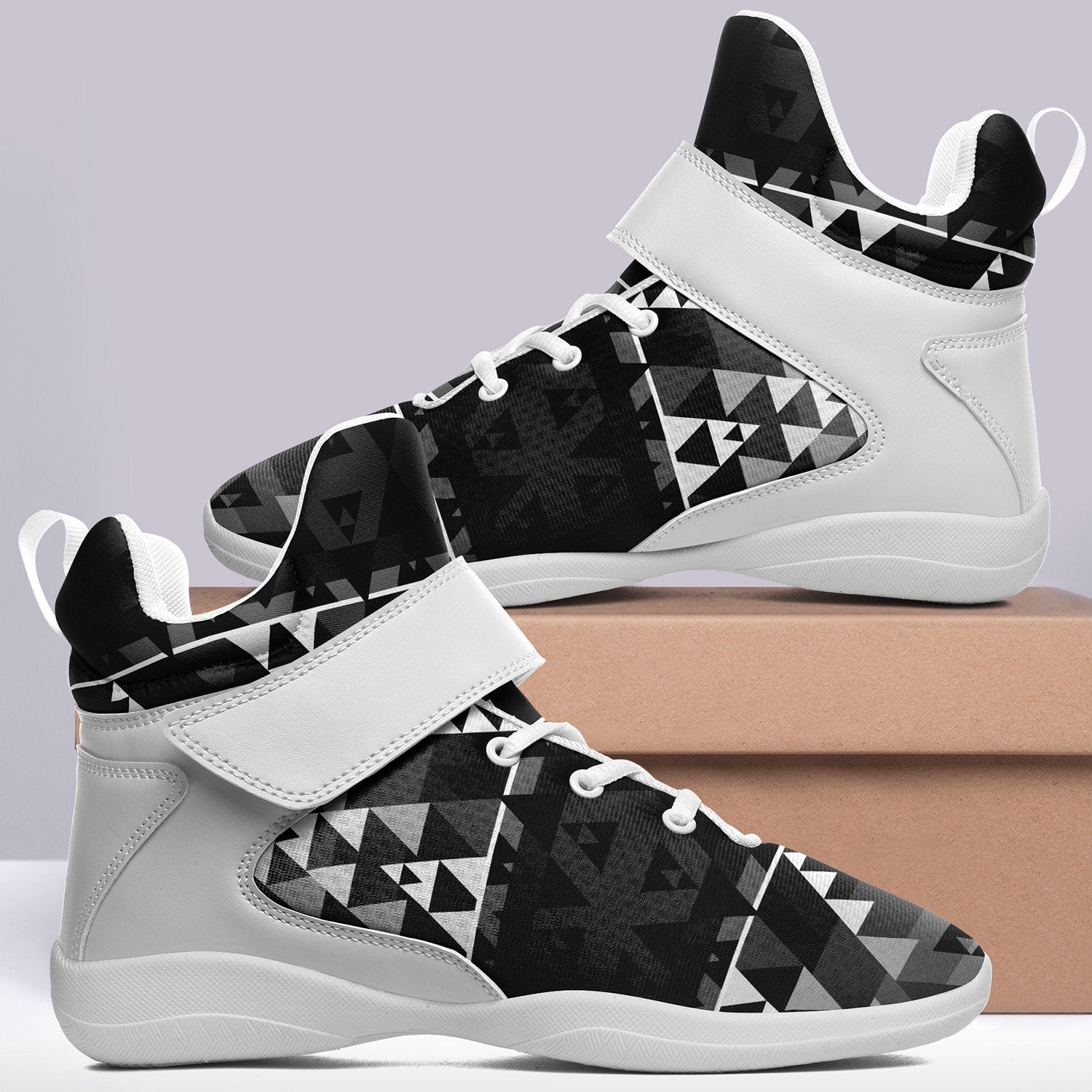 Writing on Stone Black and White Ipottaa Basketball / Sport High Top Shoes 49 Dzine 