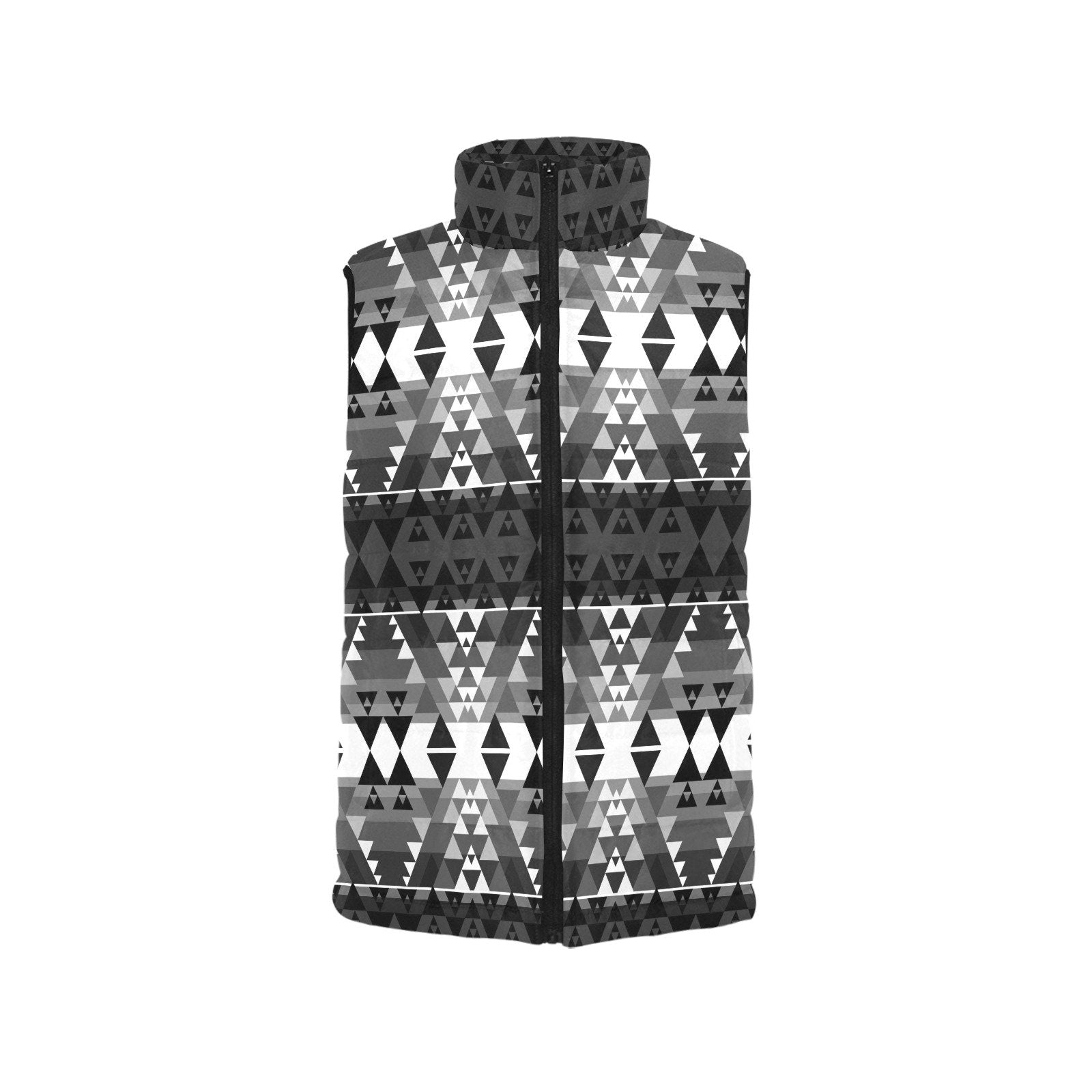 Writing on Stone Black and White Men's Padded Vest Jacket (Model H44) Men's Padded Vest Jacket (H44) e-joyer