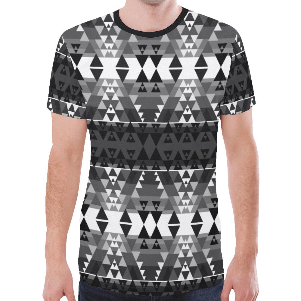 Writing on Stone Black and White New All Over Print T-shirt for Men/Large Size (Model T45) New All Over Print T-shirt for Men/Large (T45) e-joyer
