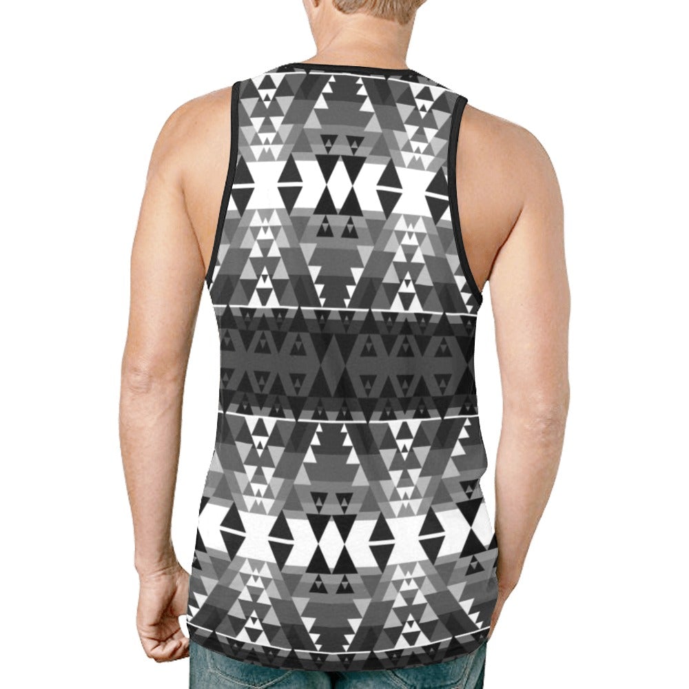Writing on Stone Black and White New All Over Print Tank Top for Men (Model T46) New All Over Print Tank Top for Men (T46) e-joyer