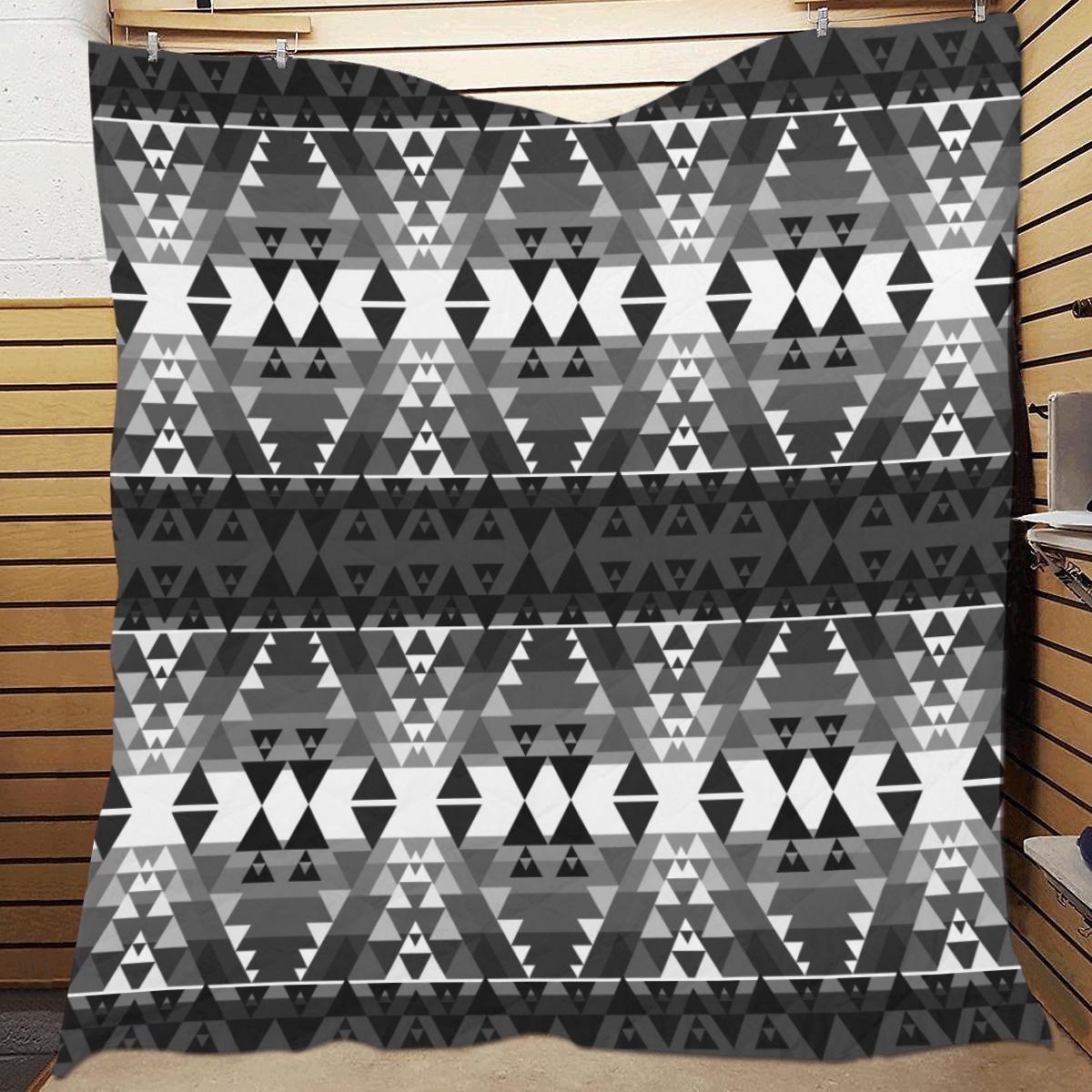 Writing on Stone Black and White Quilt 70"x80" blanket e-joyer 