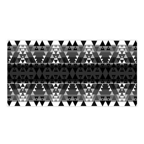 Writing on Stone Black and White Satin Shawl Scarf 49 Dzine