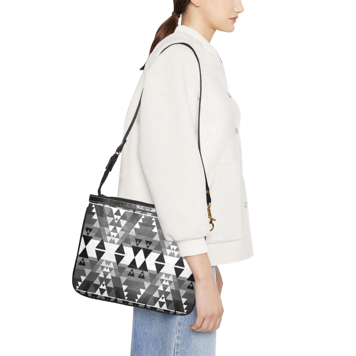 Writing on Stone Black and White Small Shoulder Bag (Model 1710) Small Shoulder Bag (1710) e-joyer 