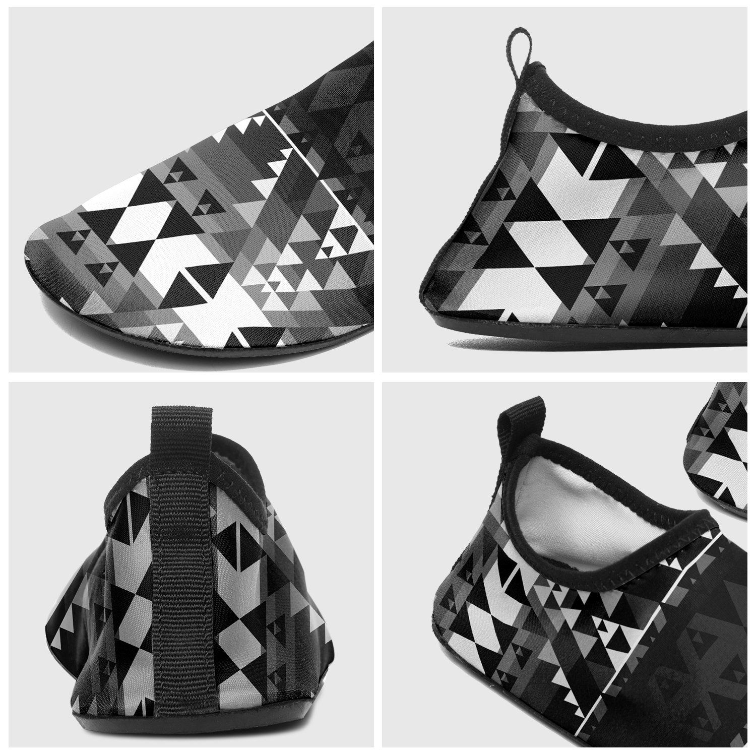 Writing on Stone Black and White Sockamoccs Slip On Shoes 49 Dzine